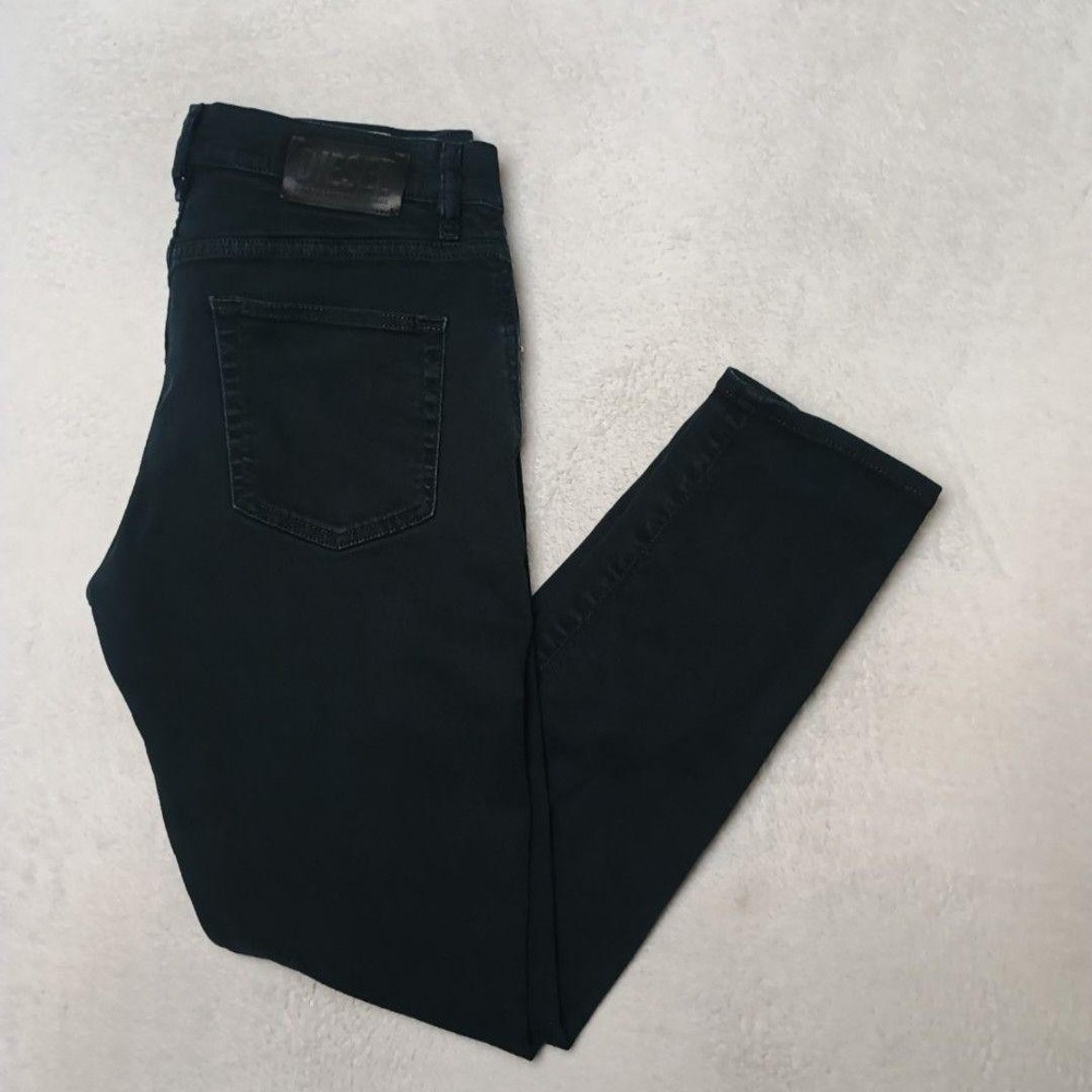 Diesel D-Strukt Jeans Mens 32x30 Black Slim Tapered Stretch Denim Made In Italy